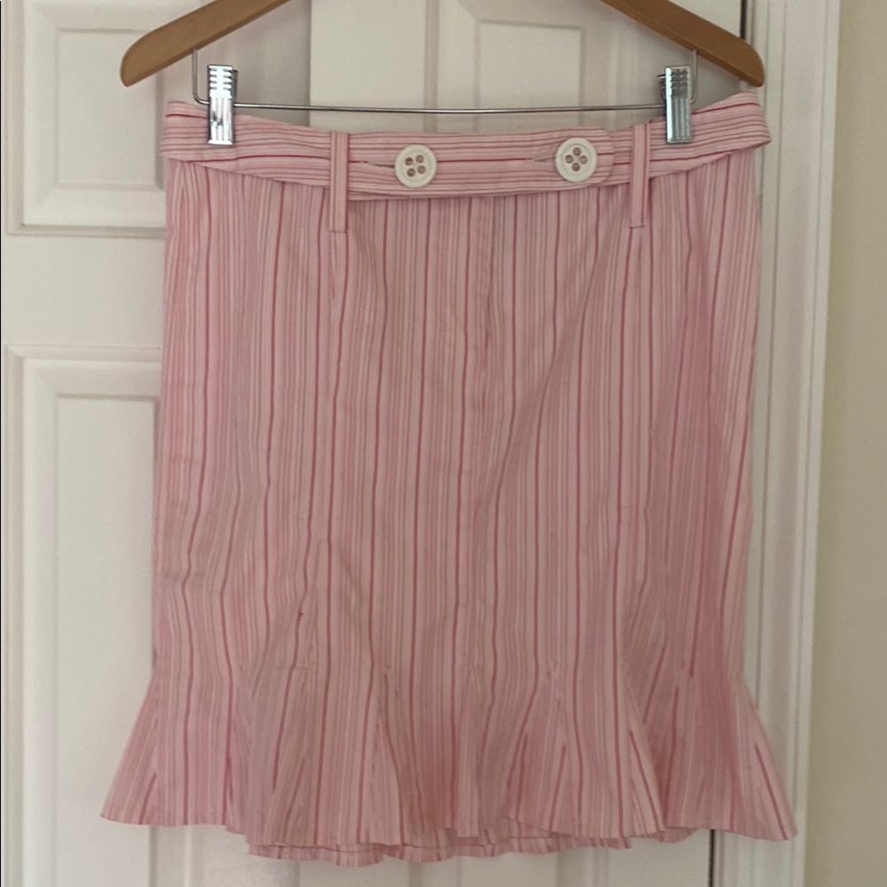 Nanette Lepore Pink Striped Pencil Skirt